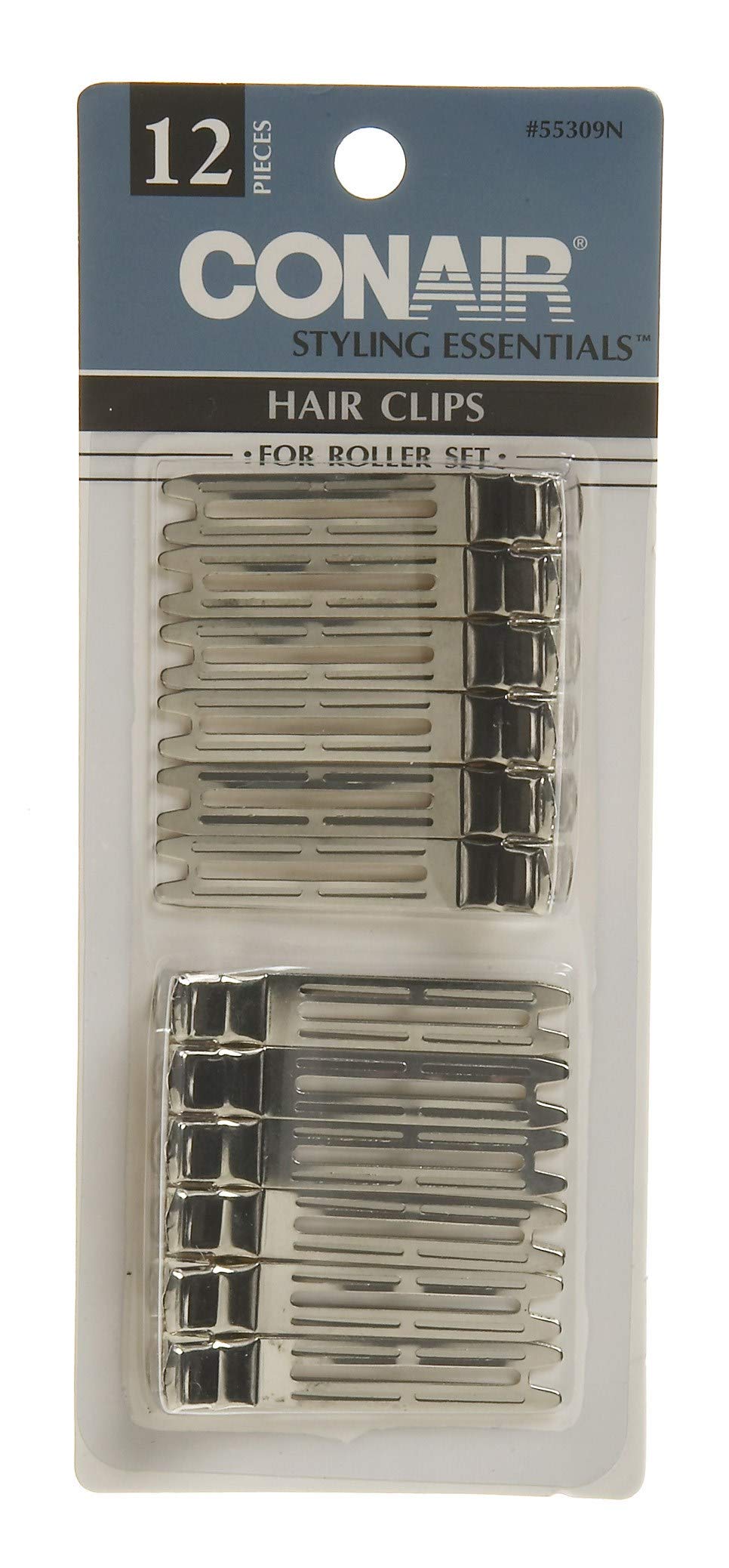 Conair 55309Z Chrome Plated Hair Clips 12 Count – Beauty