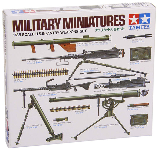 Tamiya 300035121-1:35 Diorama Set US Infantry Weapons – Home Improvement