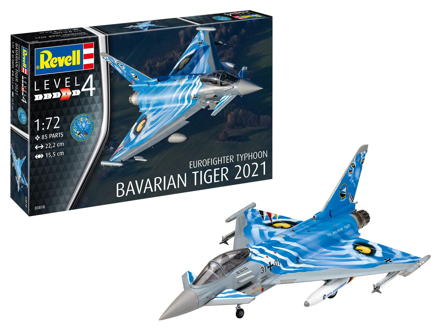 Revell RV03818 1:72-Bavarian Tiger 2021, Unpainted – Home
