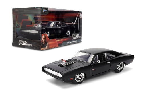 Jada Fast & Furious 1:24 Dom's 1970 Dodge Charger R/T Die-cast Car, Toys for Kids and Adults – Toy