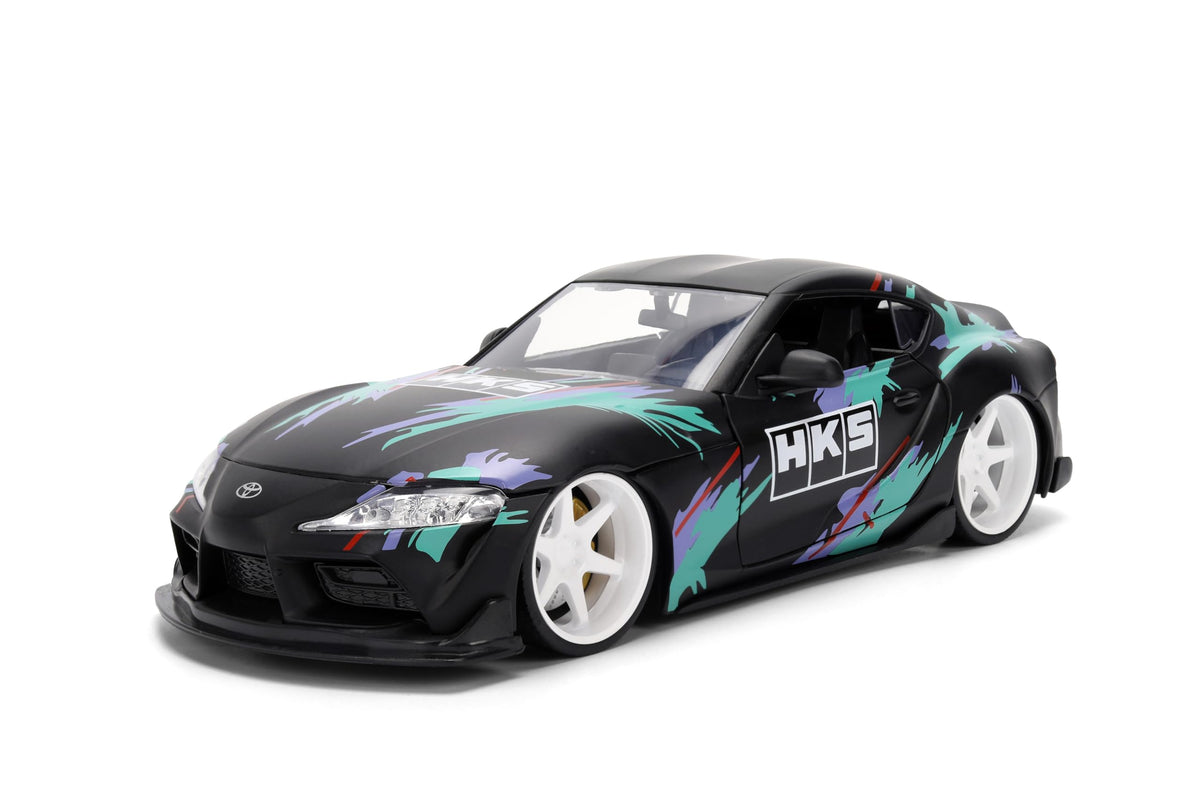 Jada 2020 Toyota GR Supra HKS, Black/Green Toys 37023-1/24 Scale Diecast Model Car