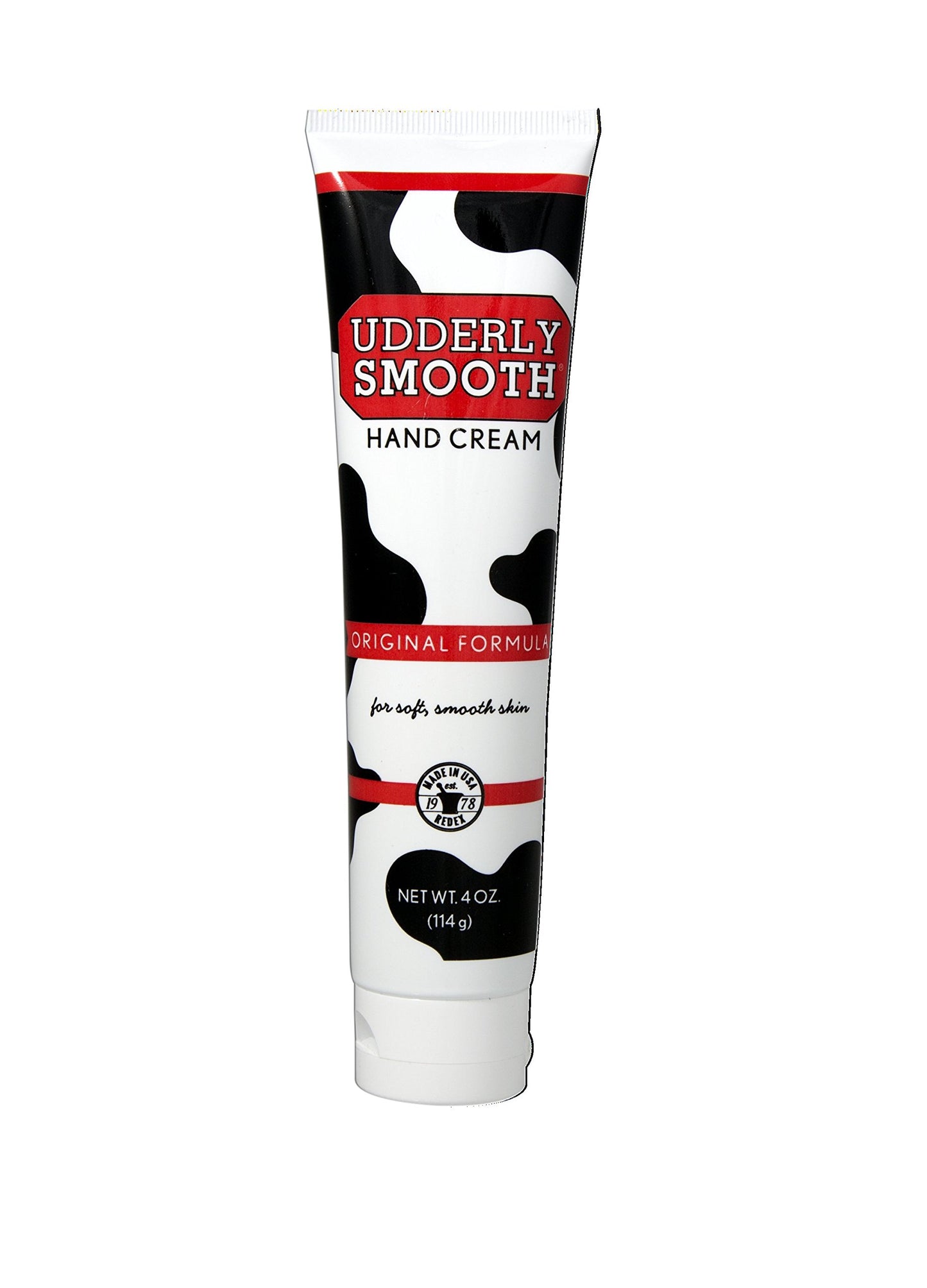 Udderly Smooth Hand Cream, non-greasy skin moisturizer for dry skin, lightly fragranced 4 Ounce tube – Beauty