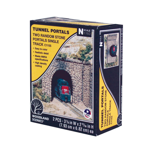 Woodland Scenics Random Stone N Scale Tunnel Portals – Toy