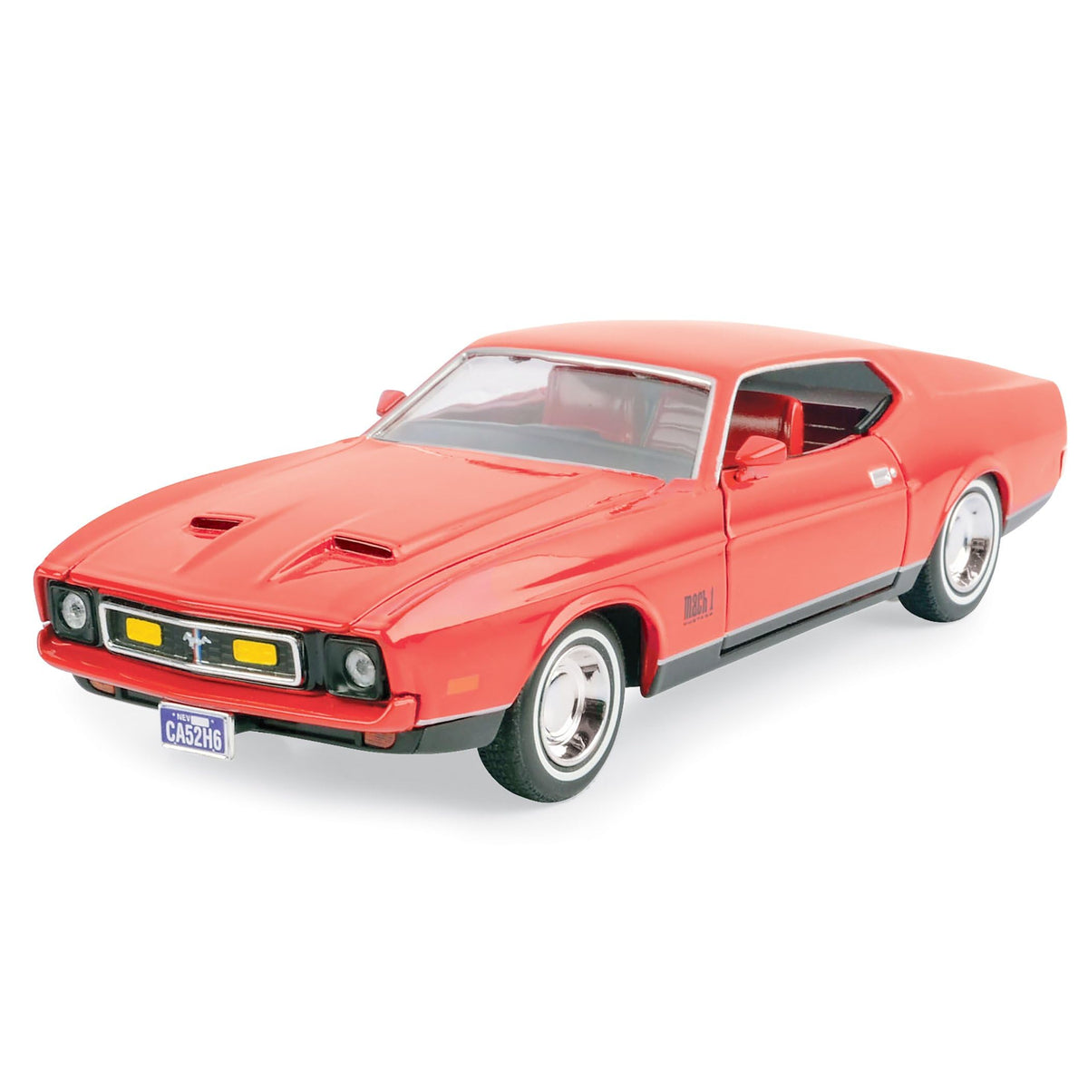 Motormax 1971 Ford Mustang Mach 1 Red James Bond 007 "Diamonds are Forever (1971) Movie James Bond Collection Series 1/24 Diecast Model Car