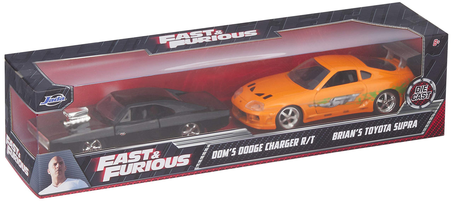Jada Toys Fast & Furious Dom's Dodge Charger R/T & Brian's Toyota Supra 1:32 Die-Cast Vehicle (26063)
