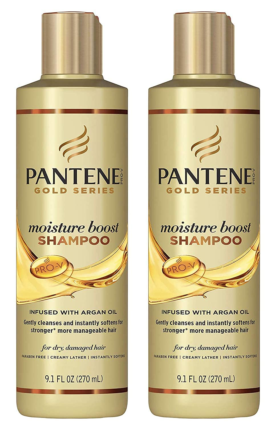 Pantene Gold Series Shampoo Moisture Boost 9.1 Ounce (Pack of 2) – Beauty