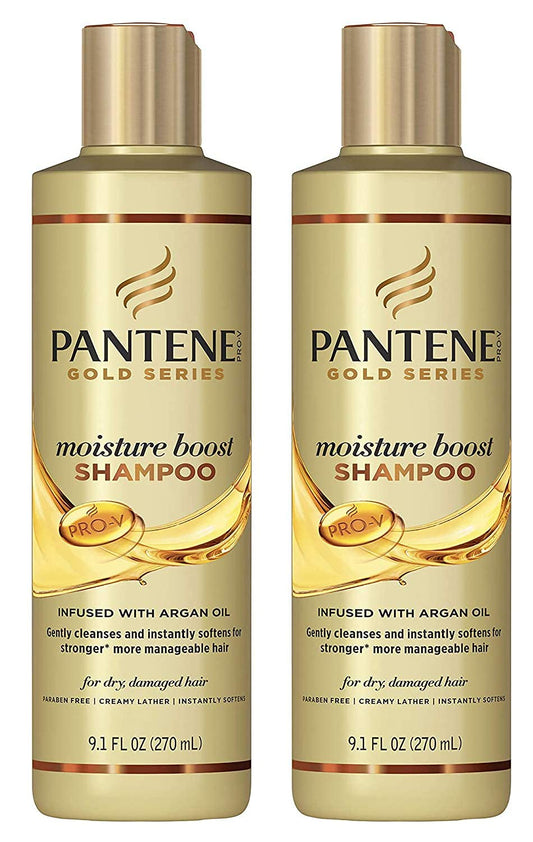 Pantene Gold Series Shampoo Moisture Boost 9.1 Ounce (Pack of 2) – Beauty