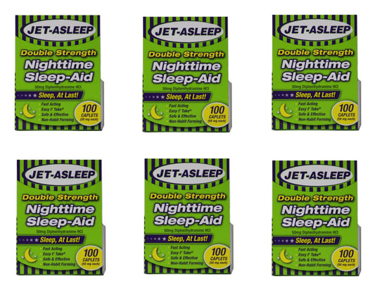 Jet-Asleep Double Strength Nighttime Sleep-Aid 100 Count 6 Pack – Drugstore