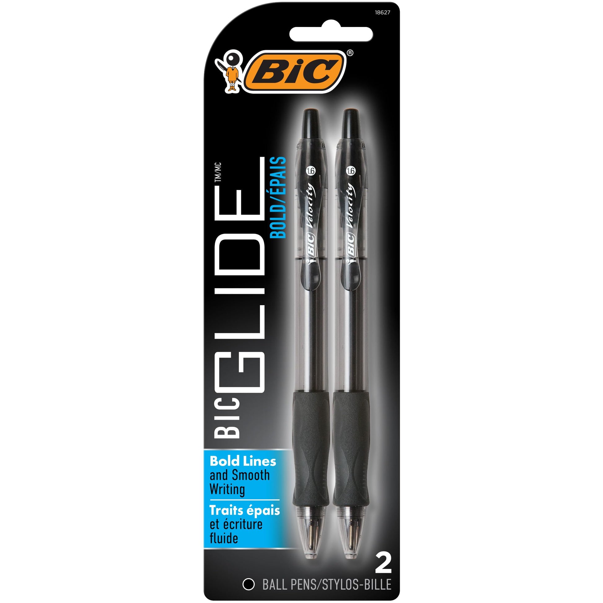 Bic Atlantis Velocity Bold Ball Pen, Black 2 ea (Pack of 2) – Grocery