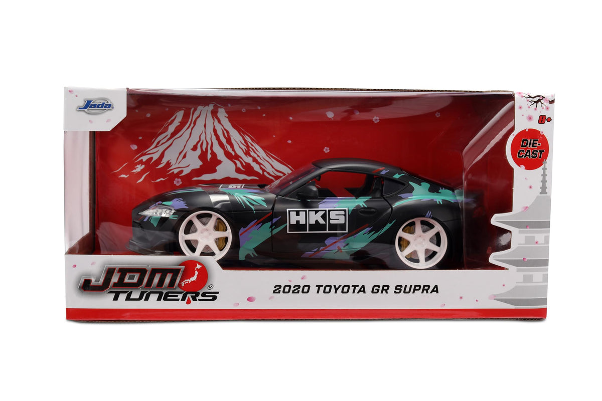 Jada 2020 Toyota GR Supra HKS, Black/Green Toys 37023-1/24 Scale Diecast Model Car