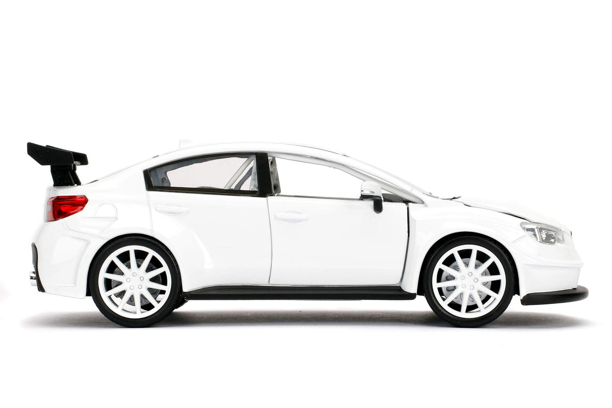 Jada Toys Fast & Furious 1:24 Mr. Little Nobody's Subaru WRX STI Die-cast Car, toys for kids and adults, White (98296)