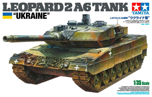 Tamiya Kampfpanzer 25207 1:35 BW KPz Leopard 2 A6 (3) Ukr. -Model, Plastic, Assembly, Tank kit – Toy