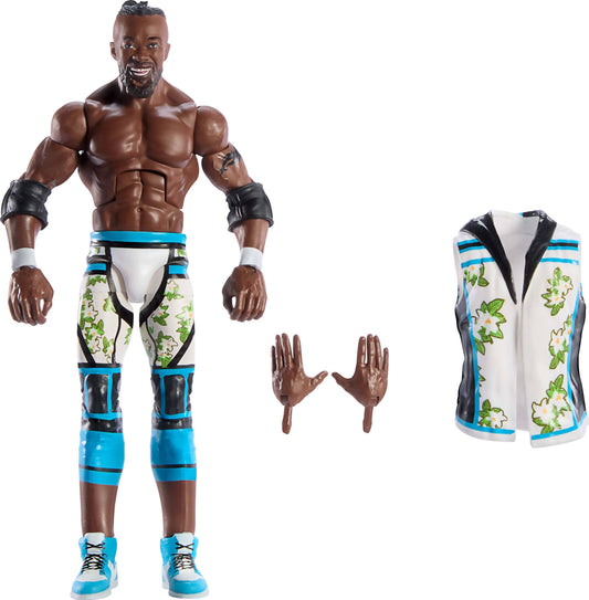 Mattel WWE Elite Action Figure & Accessories, Series #113 6-inch Collectible 6-inch Collectible Kofi Kingston with 25 Articulation Points & Swappable Hands – Toy