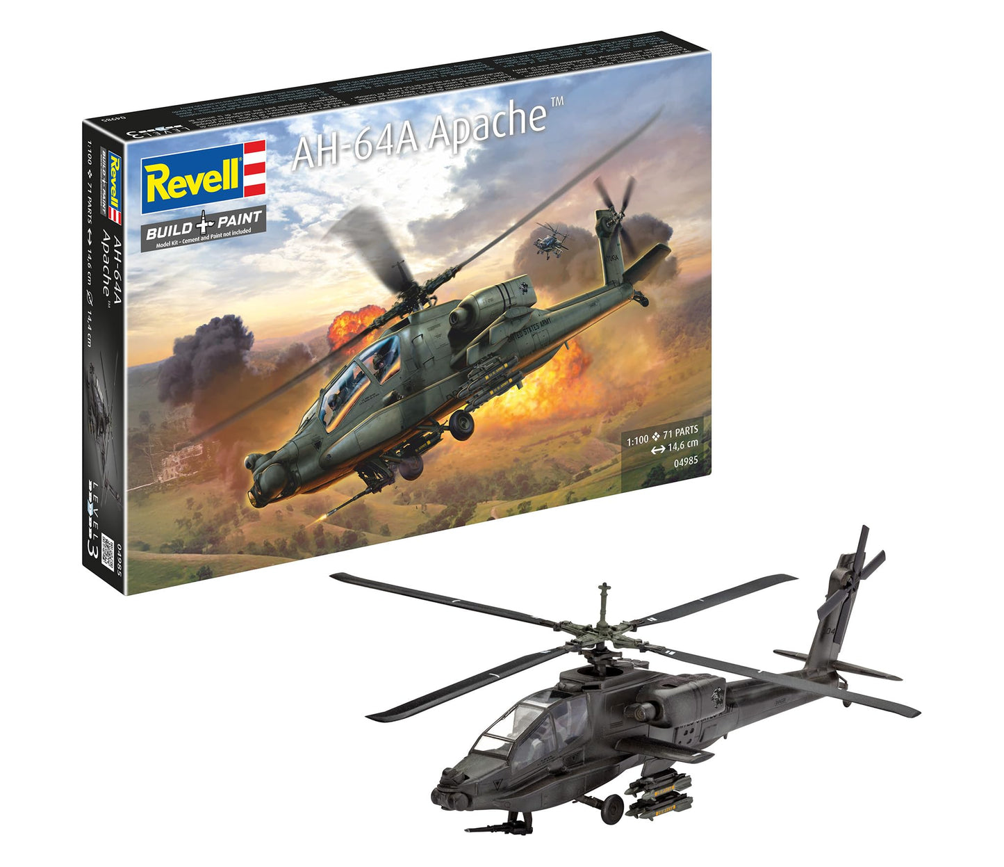 Revell Germany 04985 Apache 100 Helicopter Model Kit Model Kit