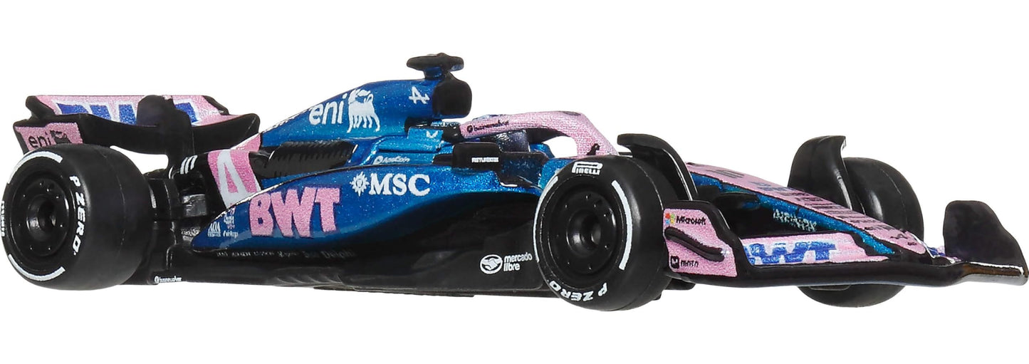 Hot Wheels 1:64 Scale Premium Die-Cast Formula 1 Collectible Toy Race Car with Real Riders Tires & Metal/Metal Body & Chassis