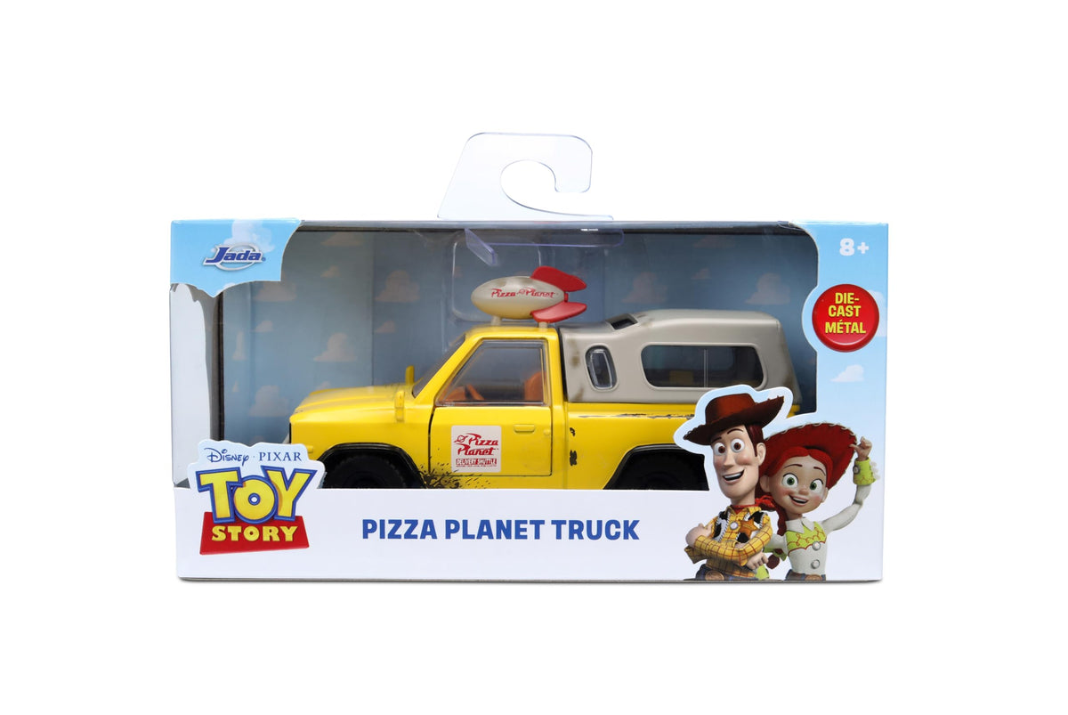 Jada Disney Pixar Toy Story – Pizza Planet Truck 1:32 Scale – Hollywood Rides Die-Cast Vehicle Toys – Opening Doors – Detailed Interior – Collector's Edition – Age 8+ – Yellow/White