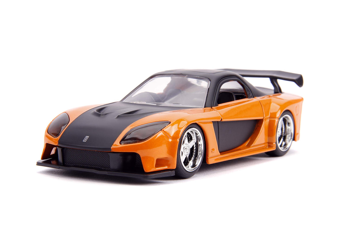 Jada Fast & Furious 1:32 Han's Mazda RX-7 & Toyota GR Supra Die-cast Car Twin Pack, Toys for Kids and Adults