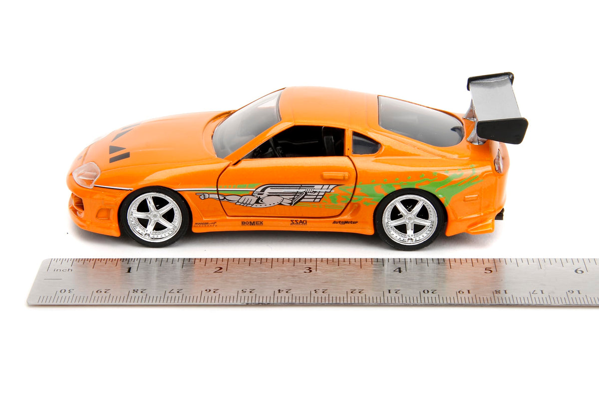 Jada Fast & Furious 1:32 1995 Toyota Supra Die-Cast Car, Toys for Kids and Adults(Orange)