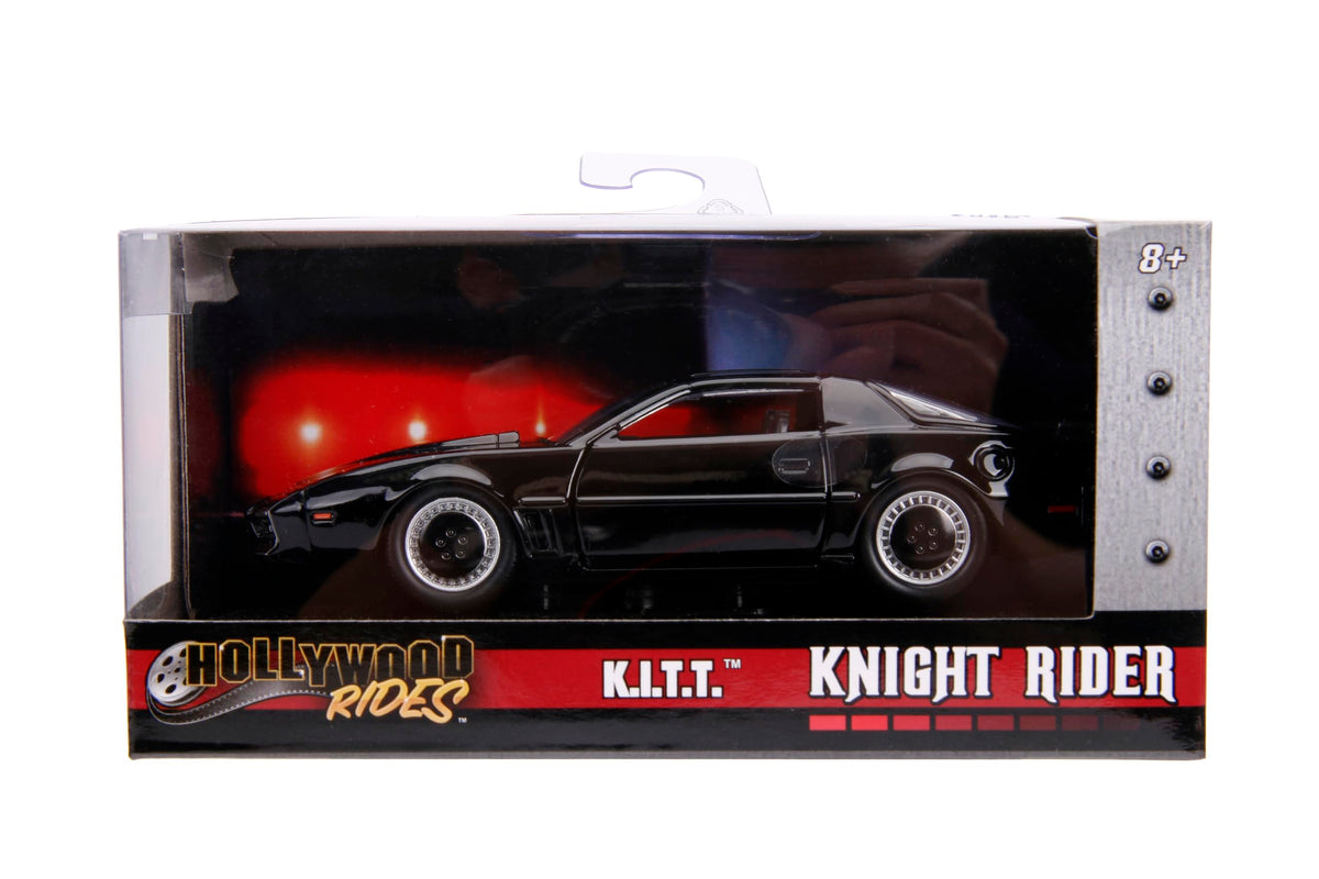 Jada Toys – Knight Rider K.I.T.T. – Hollywood Rides Die-Cast Car – Opening Doors, Rubber Tires – 1:32 Scale – Collectible for Ages 8+, Black
