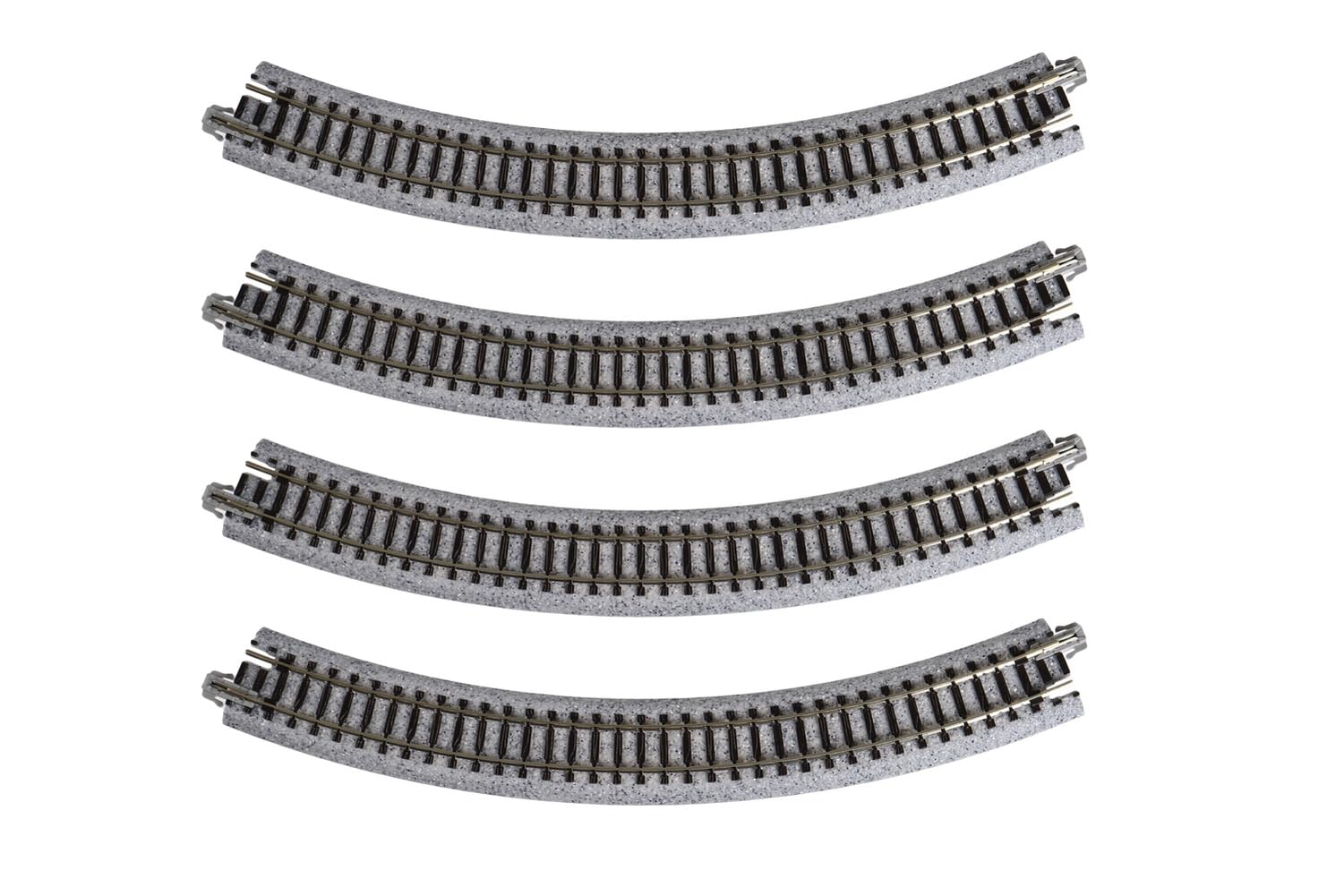 Kato USA Model Train Products Unitrack, 249mm (9 3/4") Radius 45-Degree Curve Track (4-Piece) – Toy
