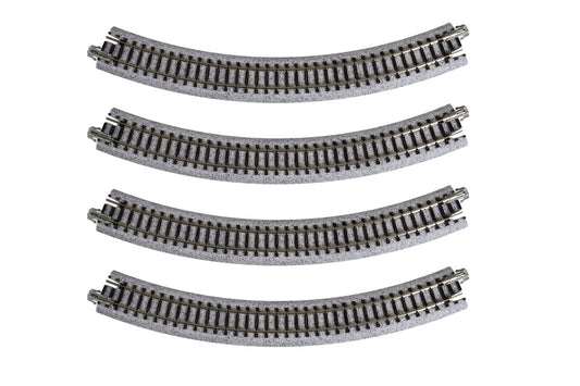 Kato USA Model Train Products Unitrack, 249mm (9 3/4") Radius 45-Degree Curve Track (4-Piece) – Toy