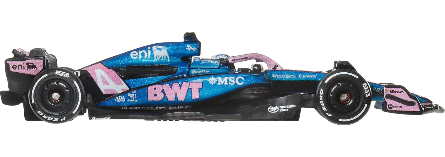 Hot Wheels 1:64 Scale Premium Die-Cast Formula 1 Collectible Toy Race Car with Real Riders Tires & Metal/Metal Body & Chassis
