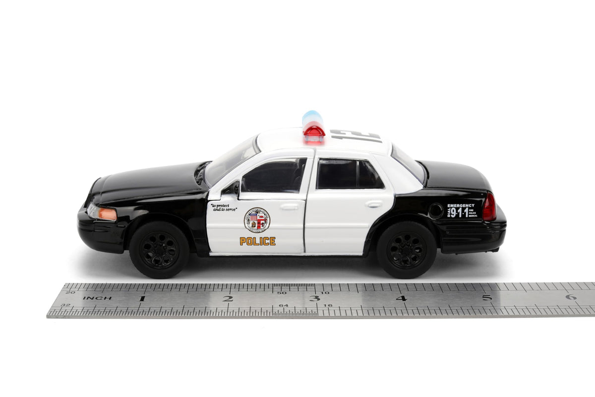 Jada Fast & Furious Ford Crown Victoria Diecast Car Toys – 1:32 Scale Police Vehicle with Opening Doors – Movie Replica for Fans and Collectors