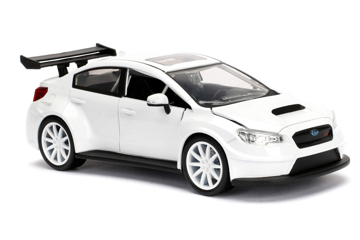 Jada Toys Fast & Furious 1:24 Mr. Little Nobody's Subaru WRX STI Die-cast Car, toys for kids and adults, White (98296)