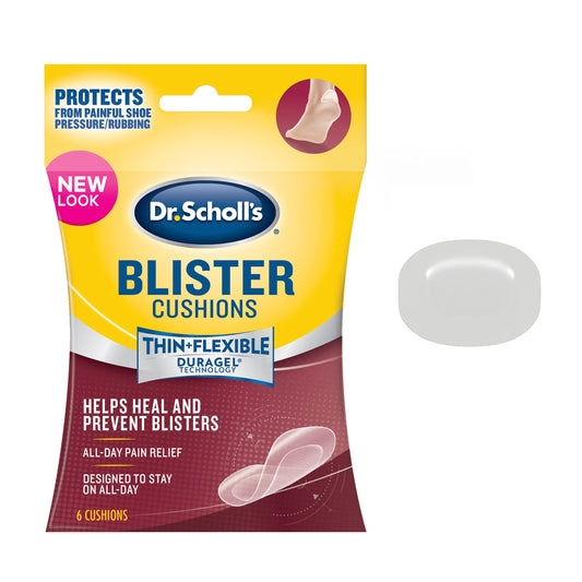 Dr. Scholl's Blister Cushion with Duragel Technology, 6ct // Heal and Prevent Blisters with Cushioning That is Sweat-Resistant, Thin, Flexible and Nearly Invisible – Drugstore