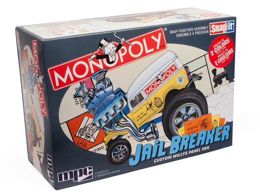 MPC Monopoly Willy's Jail Breaker 1:25 Scale Model Kit, Factory Color – Toy