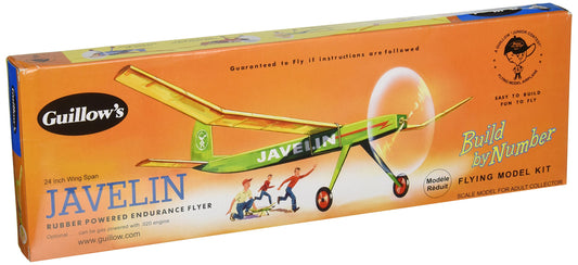 Guillow's Javelin Rubber Powered Endurance Flyer Model Kit – Sports