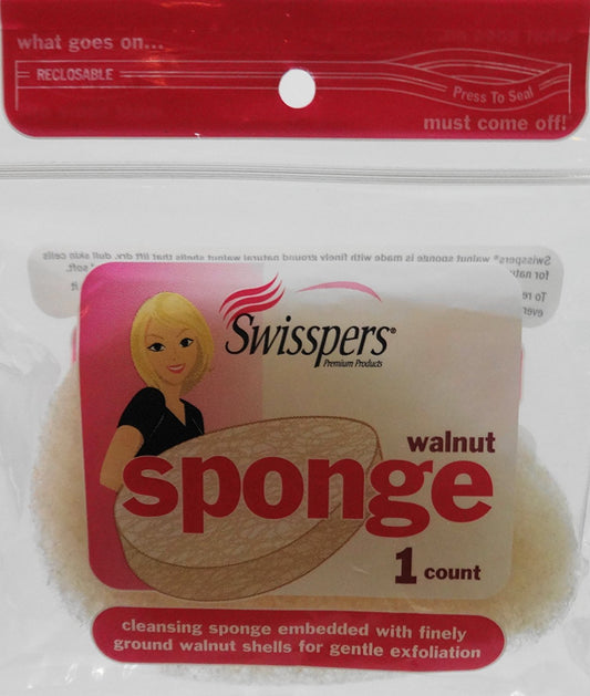 Swisspers 2 Piece Walnut Exfoliating Sponge, 0.64 Ounce – Drugstore