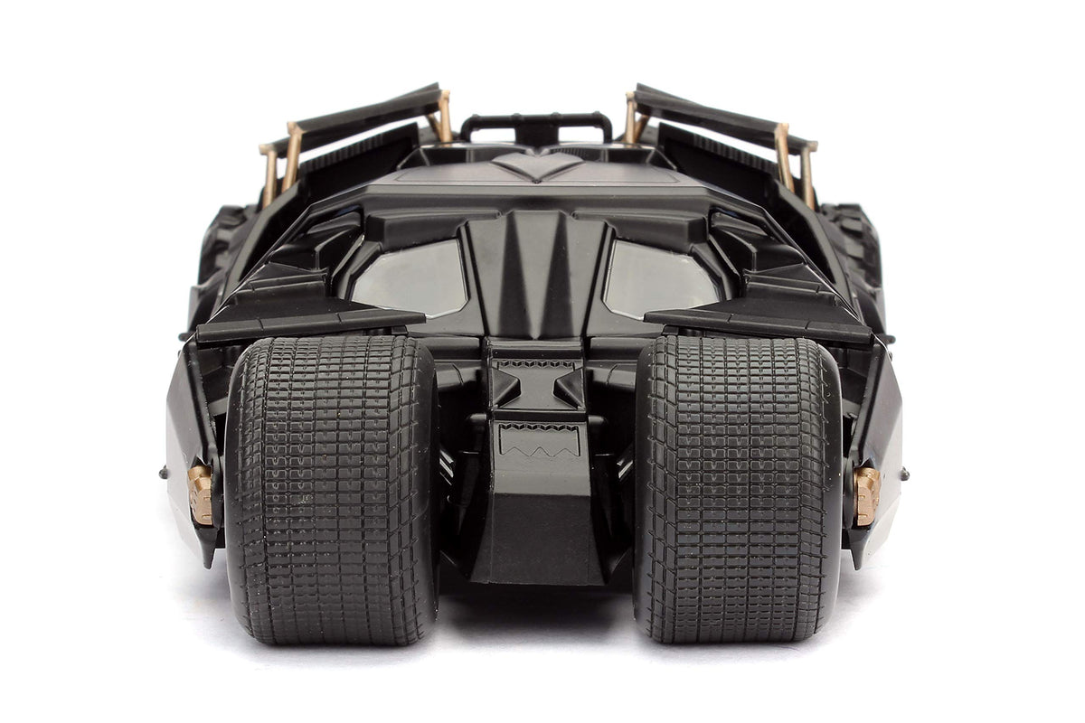 Jada Toys DC Comics 2008 The Dark Knight Batmobile with Batman Figure 1:24 Scale Metals Die-Cast Collectible Vehicle Boys Metals 2008 Multicolor Standard