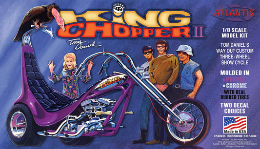 Atlantis AMCM224 1/8 King Chopper II Trike Tom Daniel Model Building – Toy