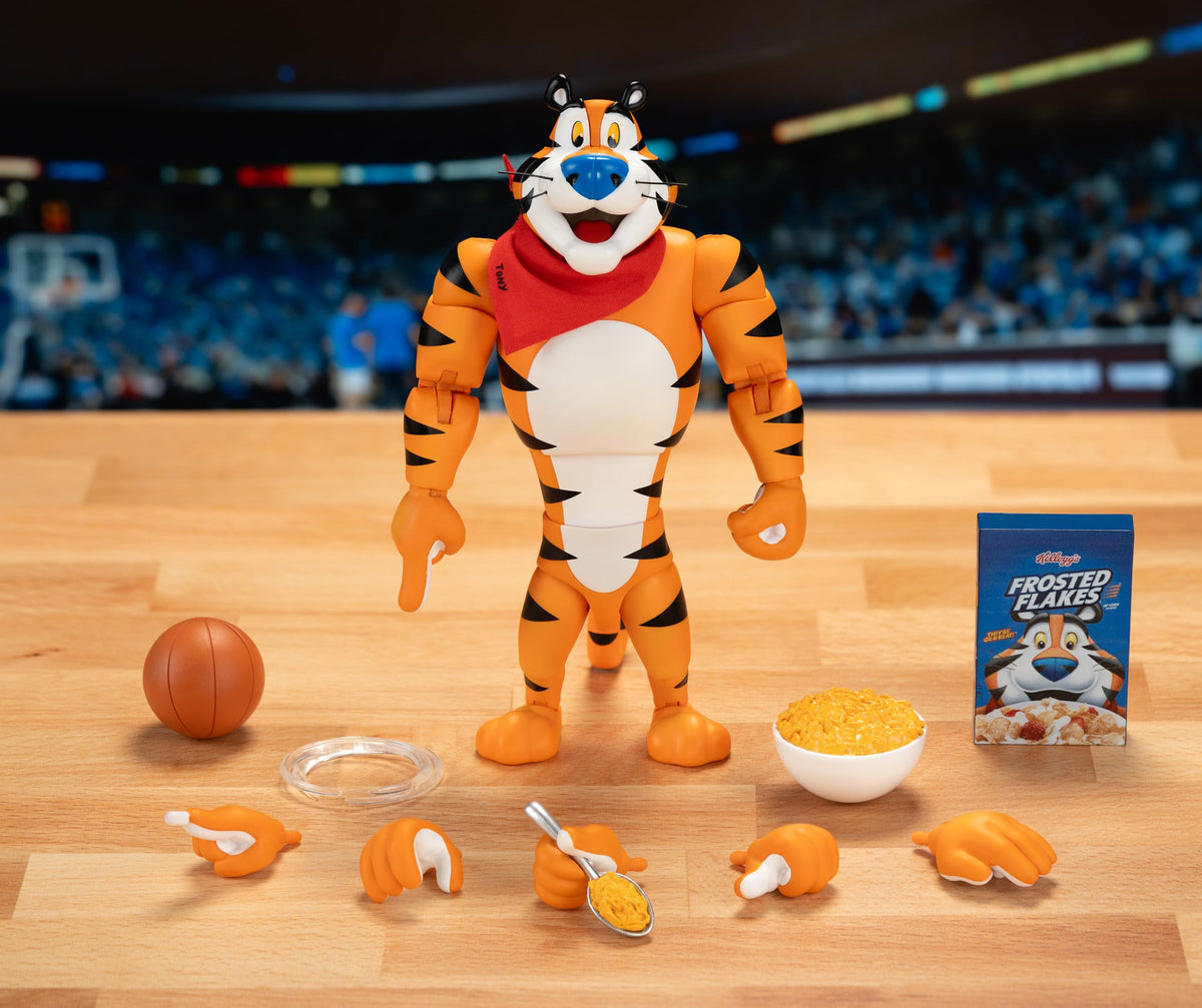 Jada Tony The Tiger Frosted Flakes 6" Action Figure, Highly Articulated, Collectible, Nostalgic Detail, Exclusive Packaging