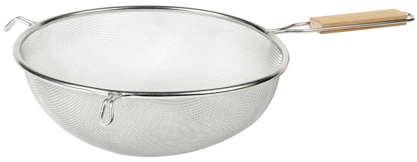 Imusa IMU-71195 10" Stainless Steel Strainer with Wood Handle – Kitchen