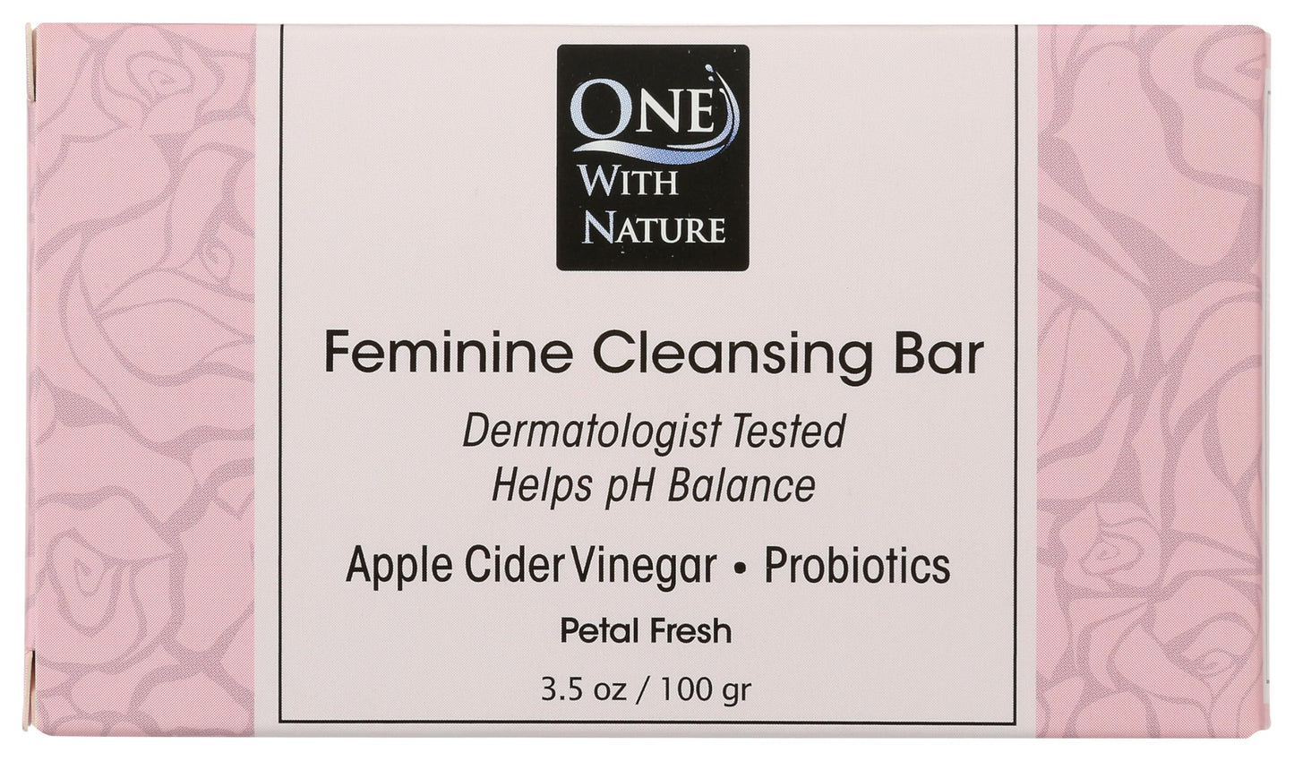 One With Nature Feminine Cleansing Bar Soap Petal Fresh 3.5 oz Bar Soap – Beauty