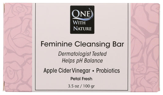 One With Nature Feminine Cleansing Bar Soap Petal Fresh 3.5 oz Bar Soap – Beauty
