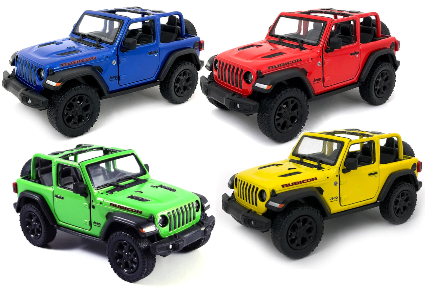 KiNSMART - Jeep Wrangler Rubicon Off Road 4x4 5 inch 1:34 Scale Die Cast Model Replica Toy Car