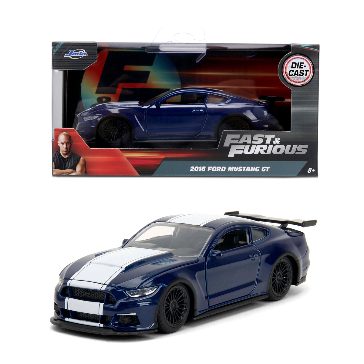 Jada Fast & Furious 1:32 2016 Ford Mustang Die-Cast Car, Toys for Kids and Adults