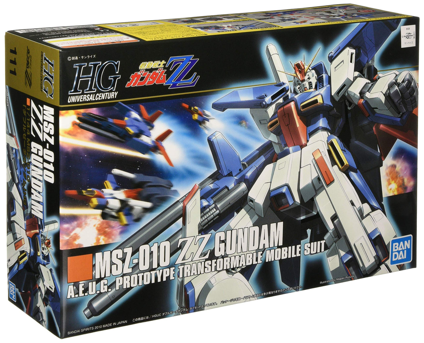 Bandai Hobby - ZZ Gundam - #111 ZZ Gundam HGUC 1/144 Model Kit – Toy