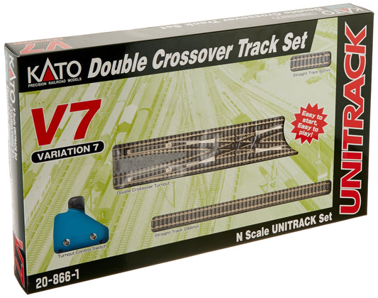 Kato USA Model Train Products V7 UNITRACK Double Crossover Track Set – Toy